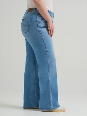 Women's Legendary High Rise A-Line Jean (Plus) in Light Theory alternative view 3