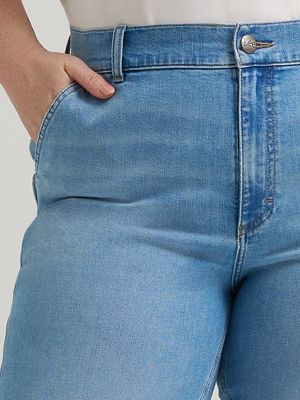 Women's Legendary High Rise A-Line Jean (Plus) in Light Theory alternative view 5
