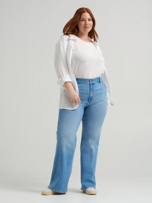 Women's Legendary High Rise A-Line Jean (Plus) in Light Theory alternative view 6