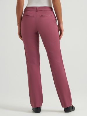Women's Wrinkle Free Relaxed Fit Straight Leg Pant in Plumeria alternative view 2