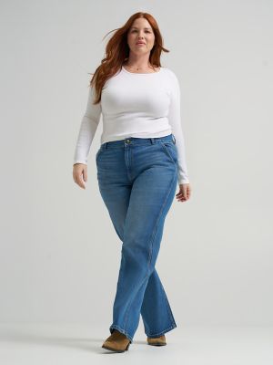 Women's Legendary High Rise A-Line Jean (Plus) in Winter Dew alternative view 6