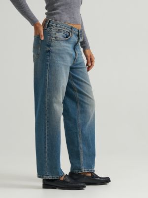 Women's Low Slung Slouch Jean in Inky Blue alternative view 4