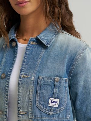 Women's Denim Utility Chore Jacket