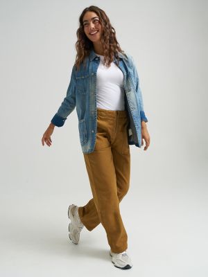 Women's Denim Utility Chore Jacket