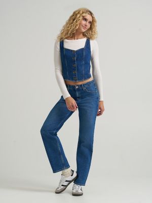 Women's Back Buckle Denim Tank | Dark Wash Denim | Lee®