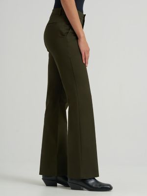 パンツ HEMISPHERES bootcut 5pocket pants olive Bolan Bootcut Pants