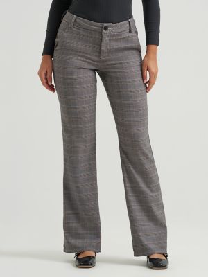 【Raucohouse】Side dart wrinkle slim bootcut pants Lee-Women-s-Wrinkle-Free-Mid-