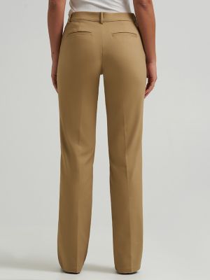 Women's Ultra Lux Comfort with Flex Motion Trouser Pant in Khaki alternative view 2