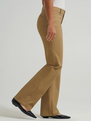 Women's Ultra Lux Comfort with Flex Motion Trouser Pant in Khaki alternative view 3