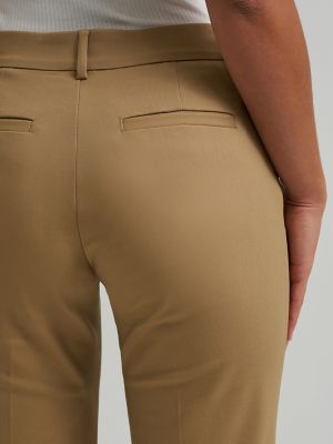 Women's Ultra Lux Comfort with Flex Motion Trouser Pant in Khaki alternative view 4