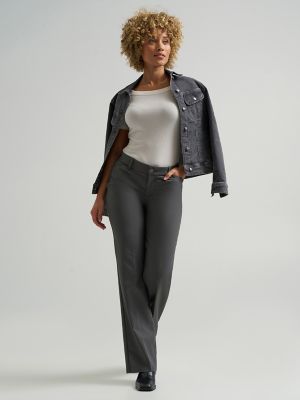 Women's Ultra Lux Comfort with Flex Motion Trouser Pant in Static Gray alternative view 5