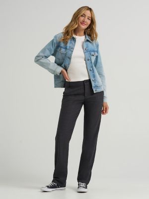 Women's Wrinkle Free Relaxed Fit Straight Leg Pant from Lee - $39.90