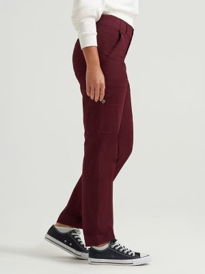 Women's Ultra Lux Comfort with Flex-to-Go Loose Utility Pant in Burgundy Wine alternative view 3