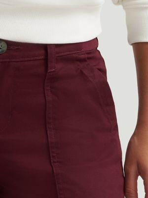 Women's Ultra Lux Comfort with Flex-to-Go Loose Utility Pant in Burgundy Wine alternative view 5
