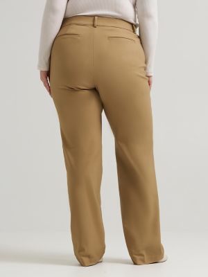 Women's Ultra Lux Comfort with Flex Motion Trouser Pant (Plus) in Khaki alternative view 2