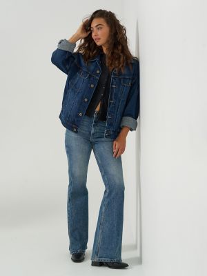 Women's High Rise Flare Jean in Indigo Cast alternative view