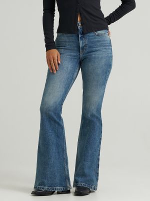 Women's High Rise Flare Jean in Indigo Cast alternative view 2