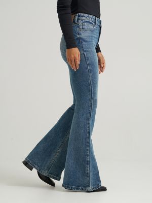 Women's High Rise Flare Jean in Indigo Cast alternative view 4