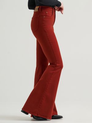 Women's High Rise Ever Fit® Flare Jean in Red Clay alternative view 3