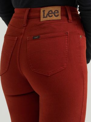 Women's High Rise Ever Fit® Flare Jean in Red Clay alternative view 4