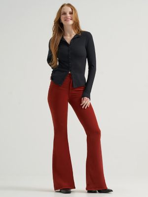 Women's High Rise Ever Fit® Flare Jean in Red Clay alternative view 6