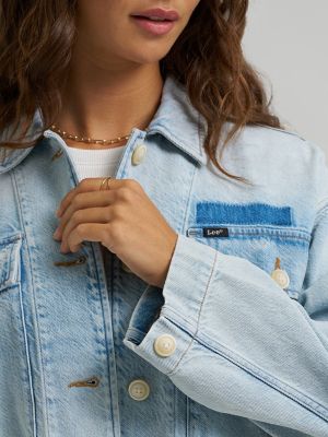Women's Oversized Double Pocket Utility Overshirt in Soften Up