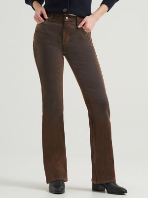 Women's Flocked High Rise Bootcut Jean in Western Revival alternative view 2