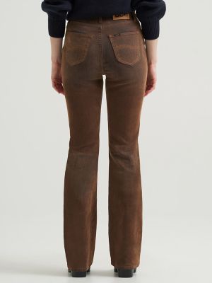 Women's Flocked High Rise Bootcut Jean in Western Revival alternative view 3