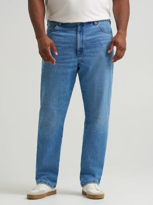 Men's Legendary Relaxed Straight Fleece Lined Jean (Big & Tall) in Coast alternative view