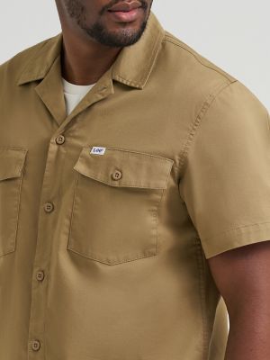 Men's Short Sleeve Relaxed Fit Button Down Workshirt