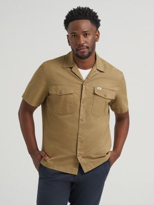 Men's Short Sleeve Relaxed Fit Button Down Workshirt
