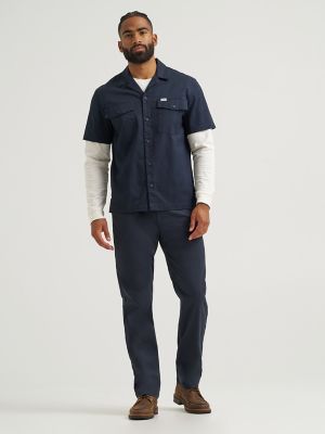 Men's Short Sleeve Relaxed Fit Button Down Workshirt in Rebel Navy