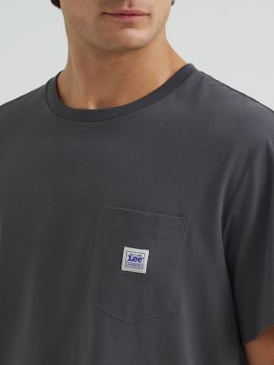 Men's Workwear Pocket Tee in Static Grey