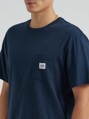 Men's Workwear Pocket Tee in Rebel Navy alternative view 4