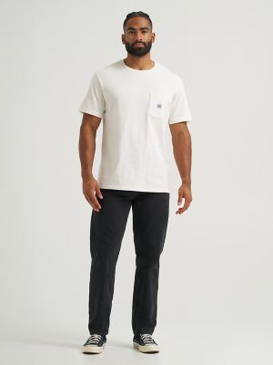 Men's Lightweight Workwear Pocket Tee in White alternative view 3