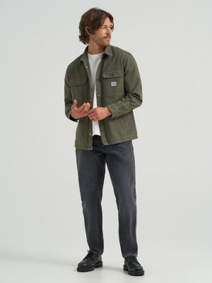 Men's Relaxed Fit Workwear Overshirt in Oak Moss alternative view