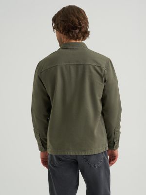 Men's Relaxed Fit Workwear Overshirt in Oak Moss alternative view 2