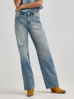 Women's Lee® x Ruohan Wang Regular Straight Distressed Jean in Light Shade alternative view
