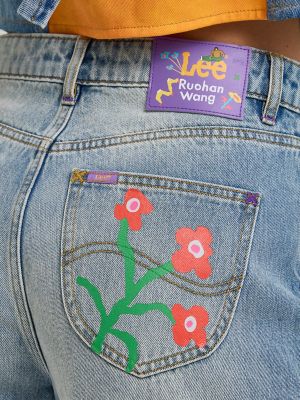 Women's Lee® x Ruohan Wang Regular Straight Distressed Jean in Light Shade alternative view 4