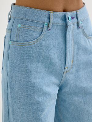 Women's Lee® x Ruohan Wang Rose Garden Print Wide Leg Jean in Light Shade alternative view 7