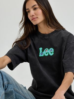 Women's Lee® x Ruohan Wang Logo Tee in Black alternative view