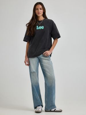 Women's Lee® x Ruohan Wang Logo Tee in Black alternative view 2