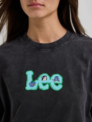 Women's Lee® x Ruohan Wang Logo Tee in Black alternative view 4