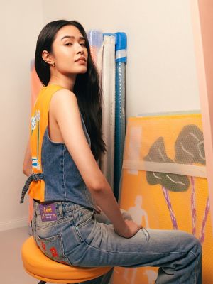 Women's Lee® x Ruohan Wang Denim Vest in Light Shade alternative view 4