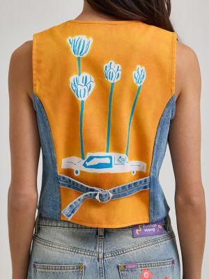 Women's Lee® x Ruohan Wang Denim Vest in Light Shade alternative view 5