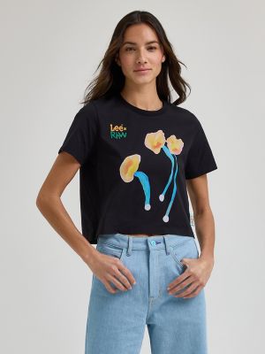 Women's Lee® x Ruohan Wang Crop Flower Tee from Lee - $29.87 (0% off)