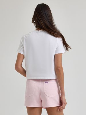 Women's Lee® x Ruohan Wang Crop Flower Tee in White alternative view 2