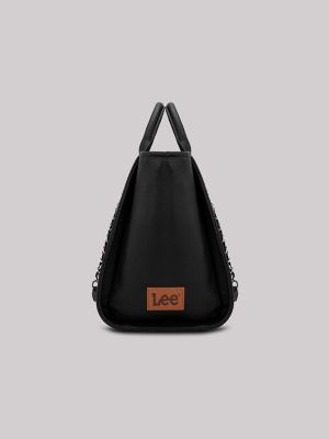 Women's Embossed Logo Tote in Black