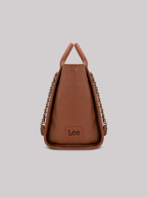 Womens Embossed Logo Tote:Brown:ONE SIZE alternative view 2