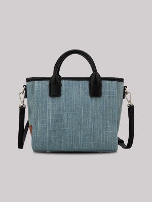 Womens Mini Printed Logo Tote:Light Denim:ONE SIZE alternative view 2